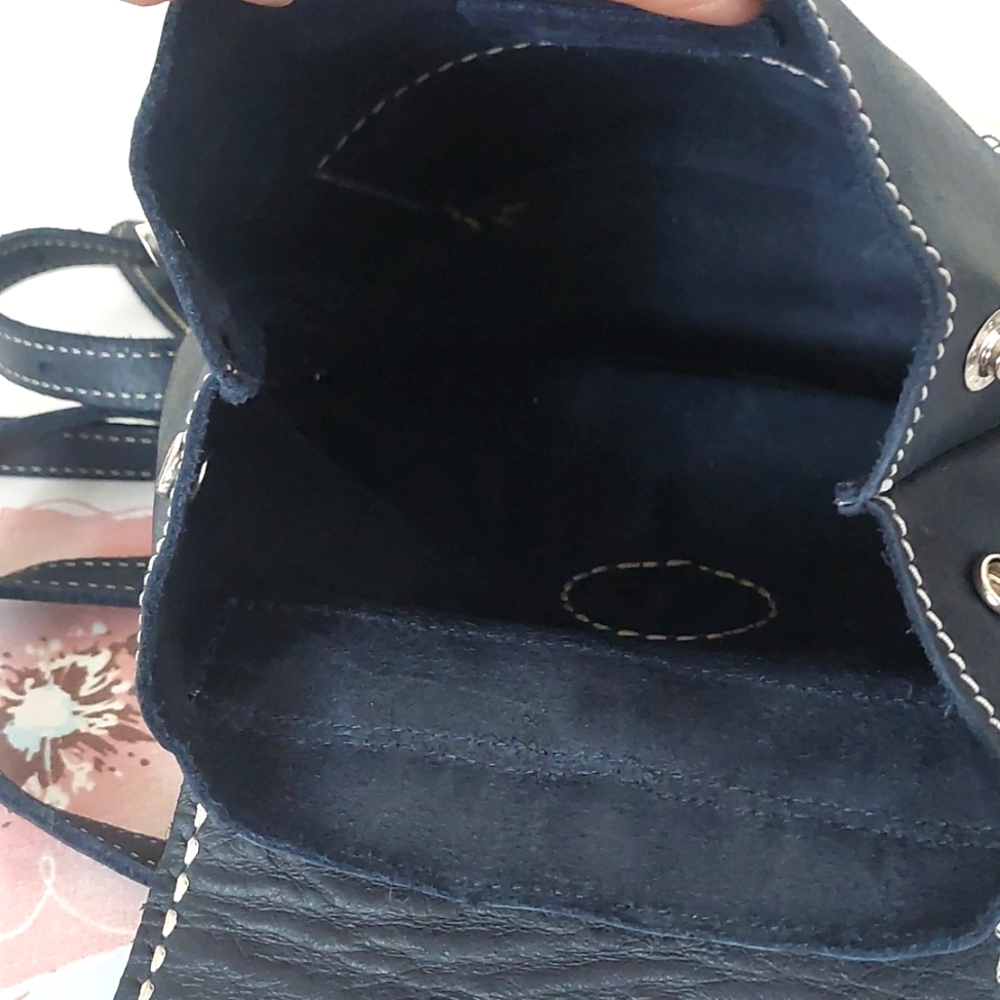 Vintage roots mini deep navy blue backpack - Picture 13 of 14